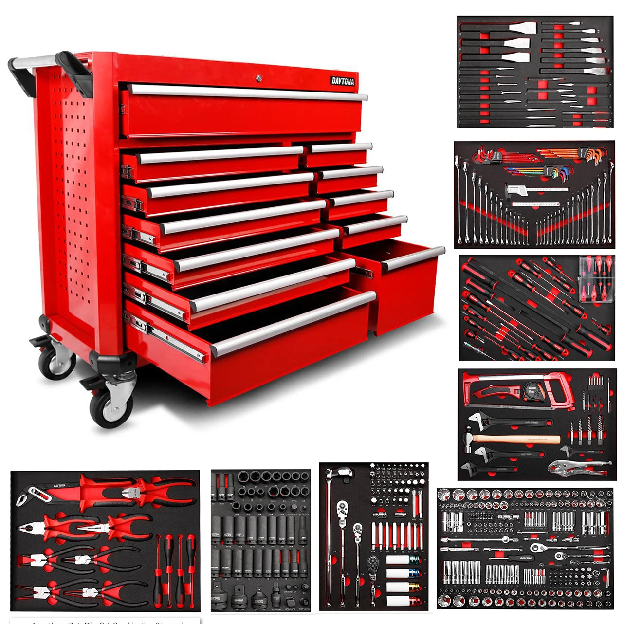Daytona D655PS – 655-delige mechanische gereedschapsset met 12 laden