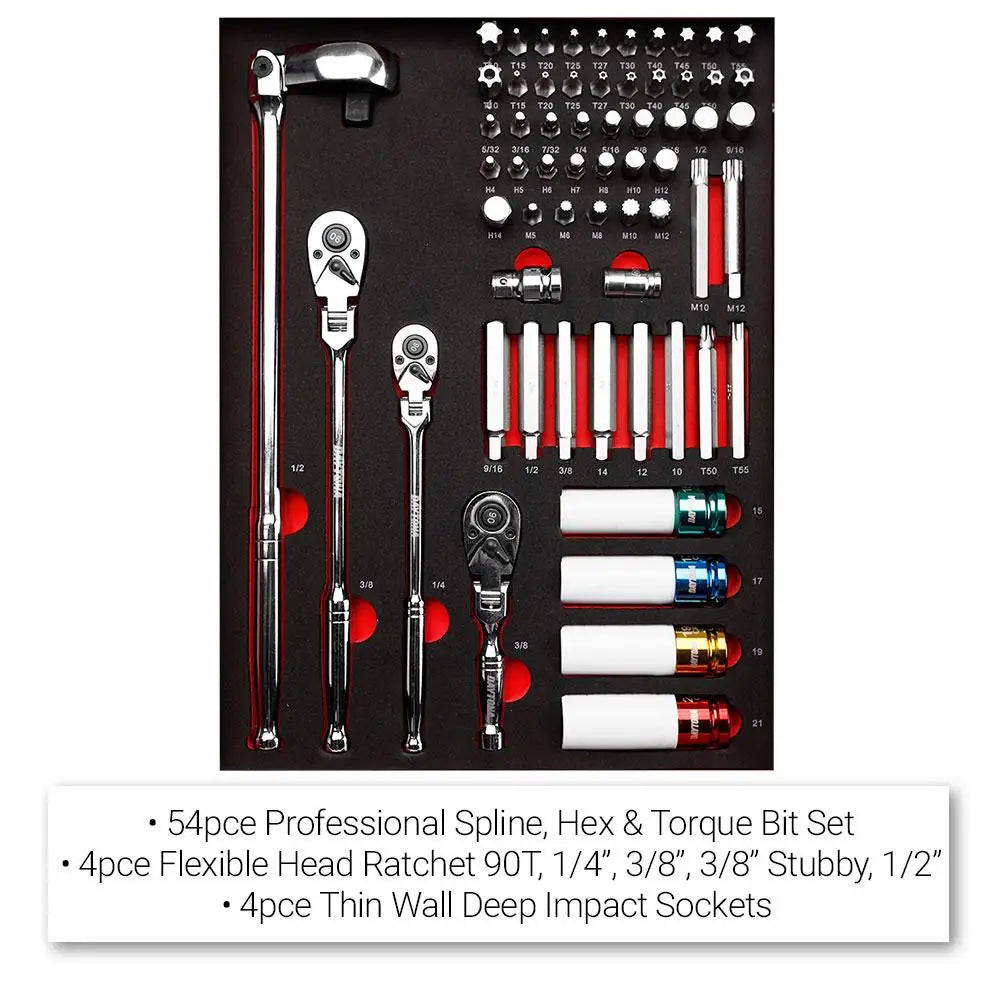 Daytona D655PS – 655-delige mechanische gereedschapsset met 12 laden