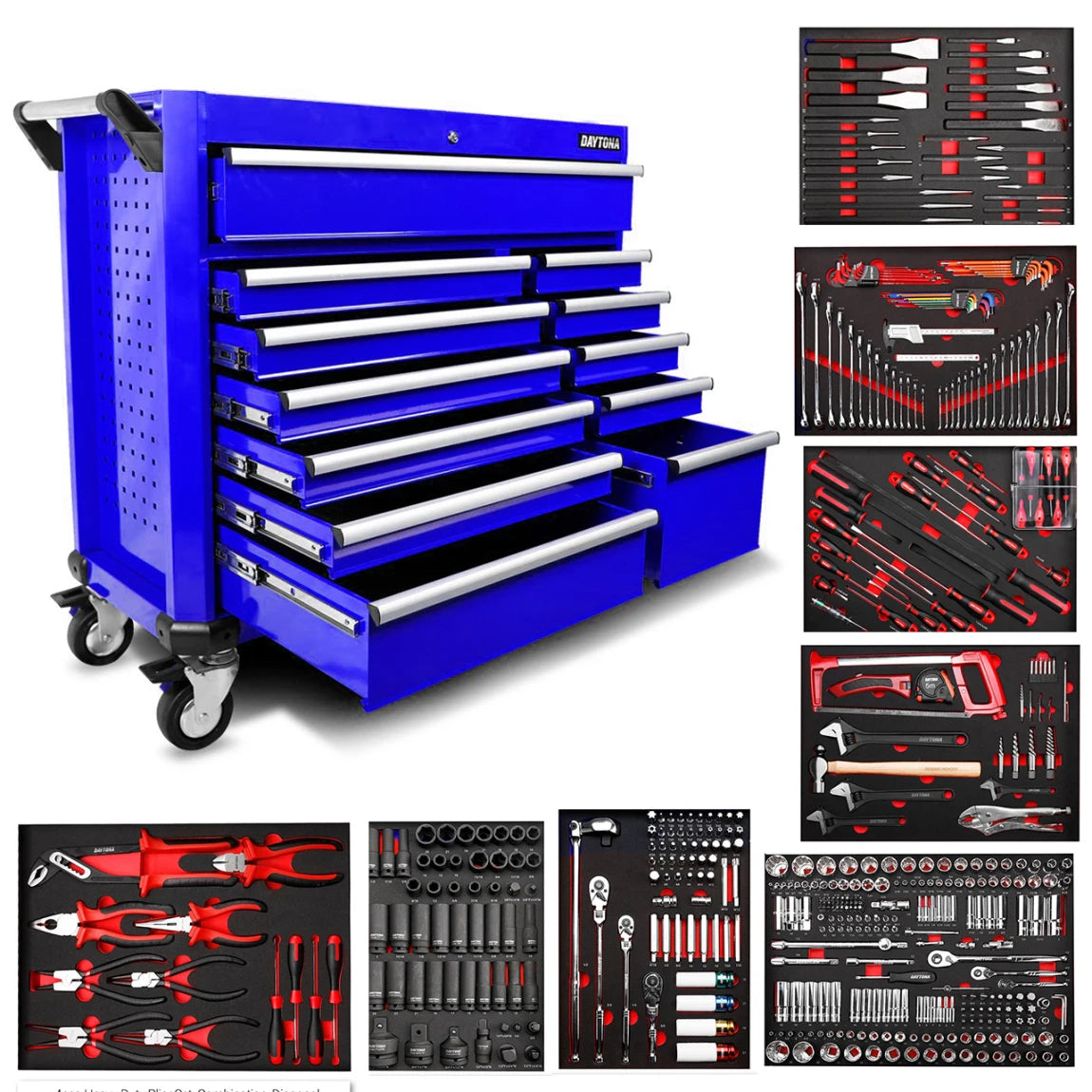 Daytona D655PS – 655-delige mechanische gereedschapsset met 12 laden