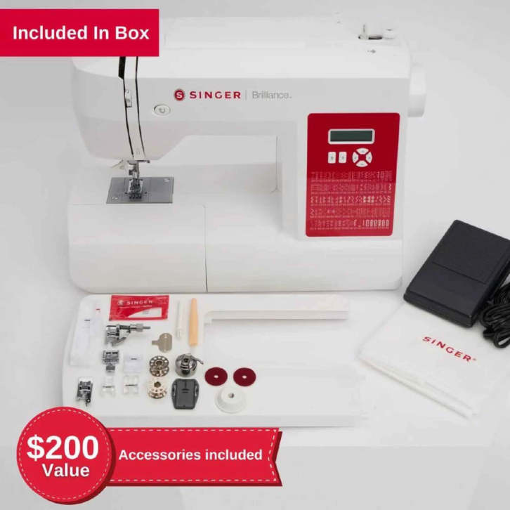 SINGER® 62C Brilliance™ Plus Naaimachine met Verlengtafel